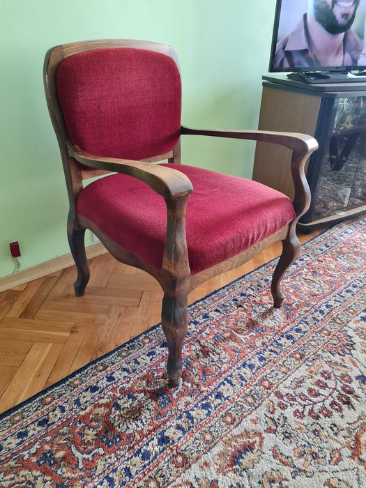 Ретро диван с две кресла/ фотьойл и две табуретки