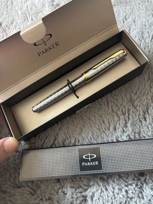PARKER Stilou Sonnet Chiseled Tartan K18-750 Nib Fountain