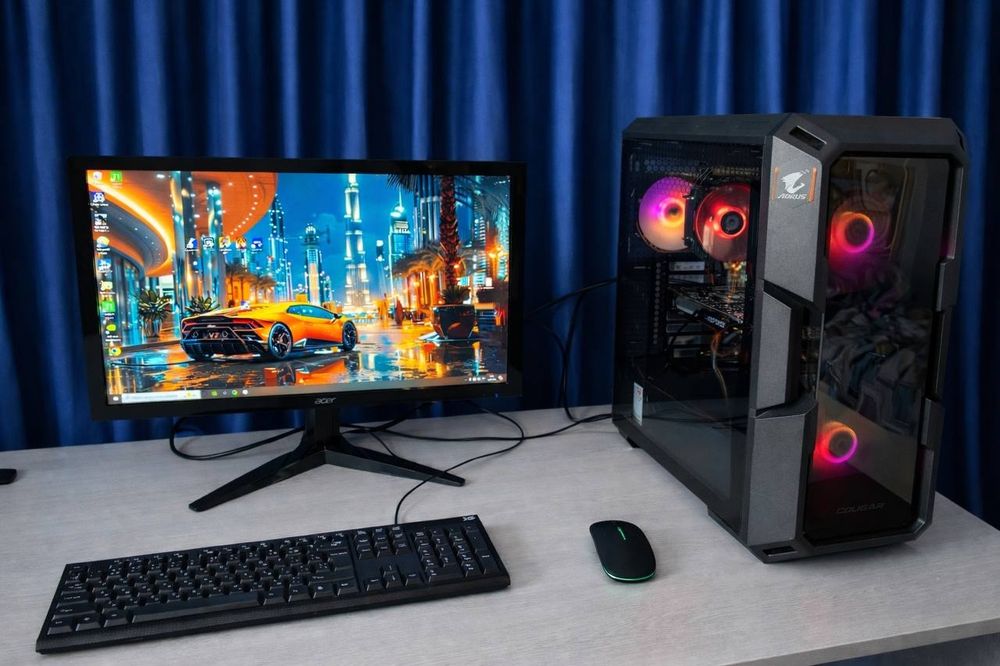 Игровой комплект пк и монитор 75 Гц i5-7500/16Гб ОЗУ/GTX 980/SSD