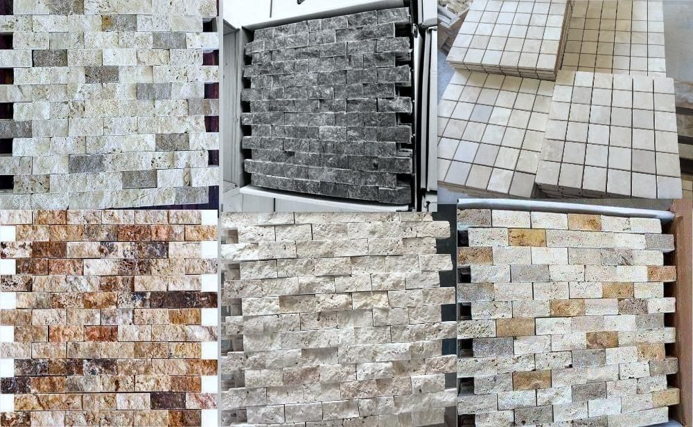 Промоция - Травертин и мрамор мозайки 45лв.м2