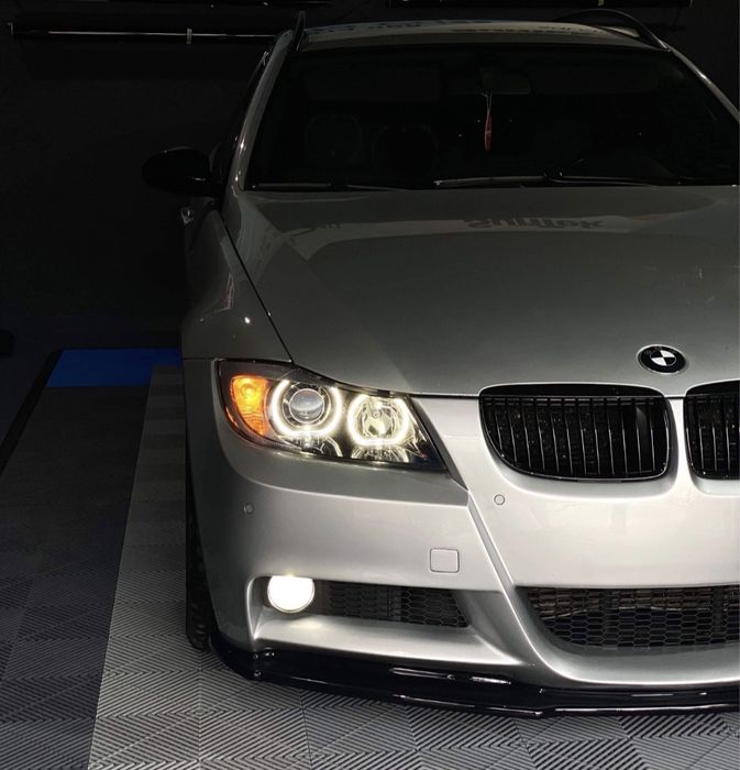 Prelungire Lip Bara Față BMW Seria 3 E90 E91 – M Tech  Negru Lucios