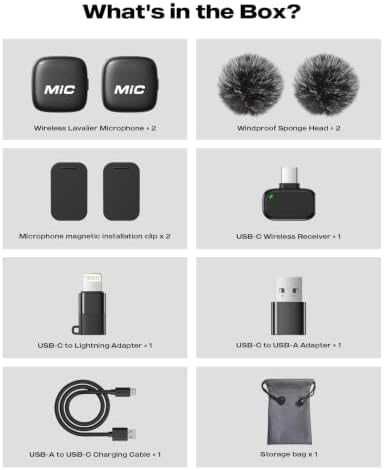 Нов Комплект 2 мини микрофона шумопотискане телефон лаптоп влог интервю подкаст iPhone iPad Android