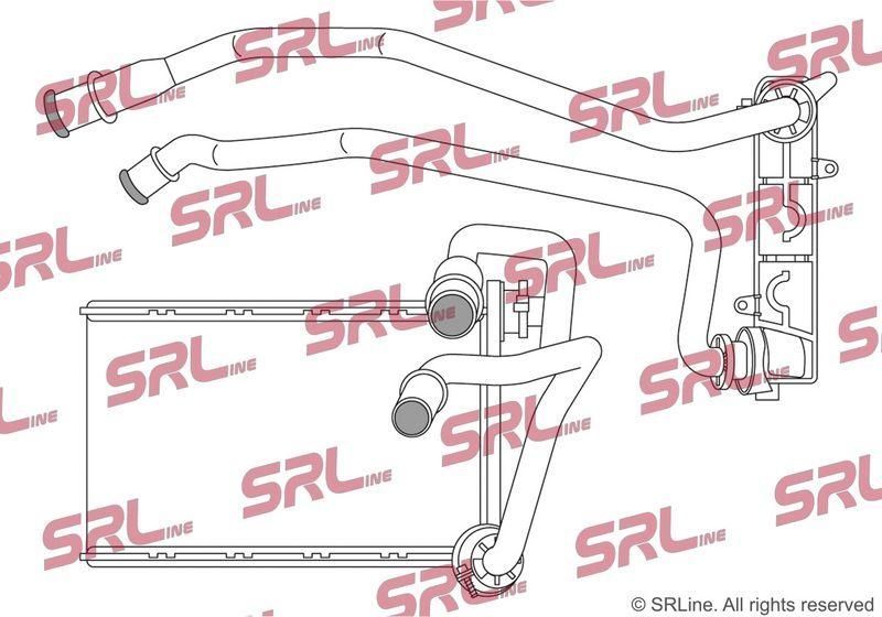 Radiator incalzire Renault Megane 2007-2008, 229x133x26mm, Tipul radiatorului: fagure brazat, OE 7701209524, SRLine