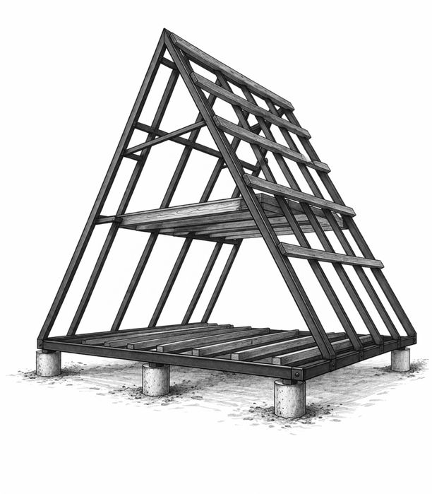 Casuta A frame la 2 nivele executata din profil ipe 160 si pardoseala dim teava rectangulara . Hala metalica 10x20x4 din ipe 200 la cel mai mic pret !