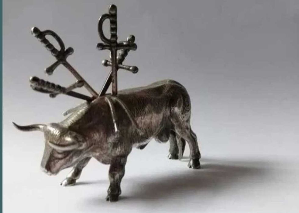 Taur din argint masiv Spania cca. 1931