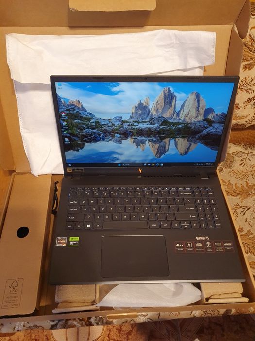 NOU ! Acer Nitro,15"FHD,Cpu Ryzen5,Ram16gb DDR5,SSD 512gb,Nvidia RTX