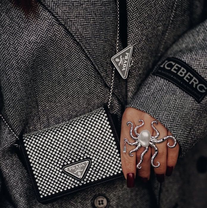 Чанта с кристали P*R*A*D*A