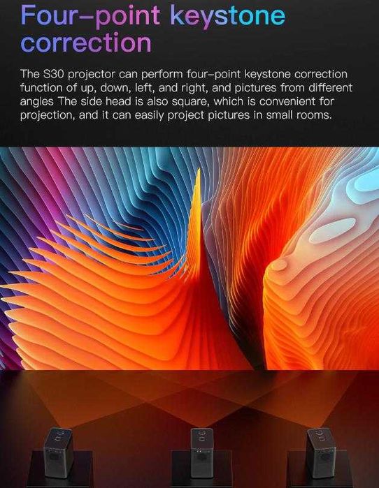 S30MAX 4D 4096x2160P 9500L WiFi Видео Проектор 4K Android ScreenMirror