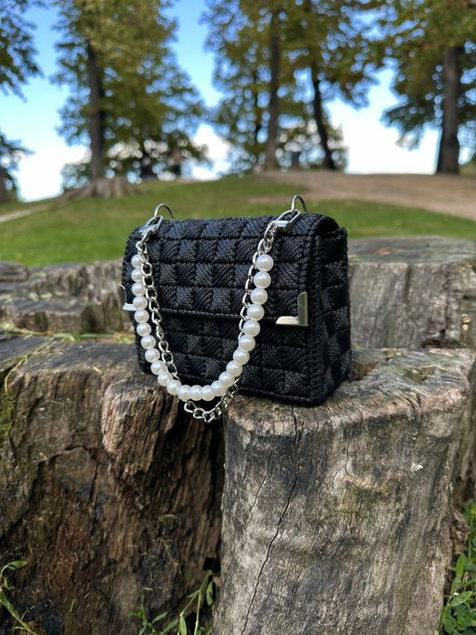 Geantă croșetată handmade „Perla”