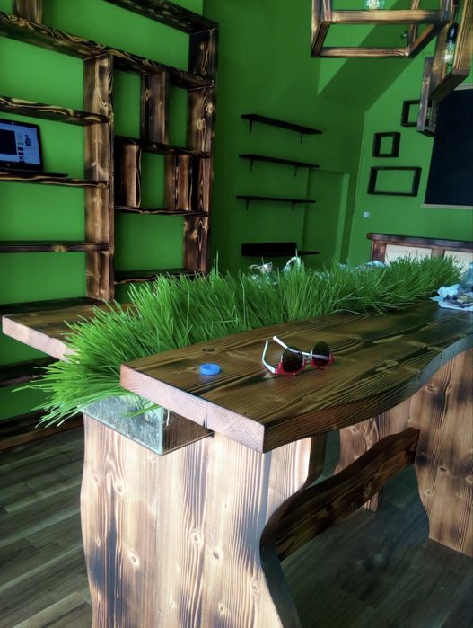 Дизайнерска масивна дървена маса