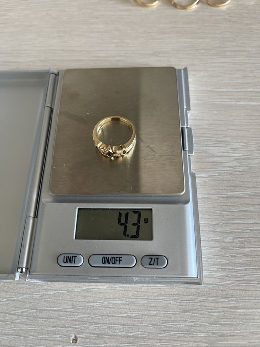 Inel aur galben 14k cu safire
