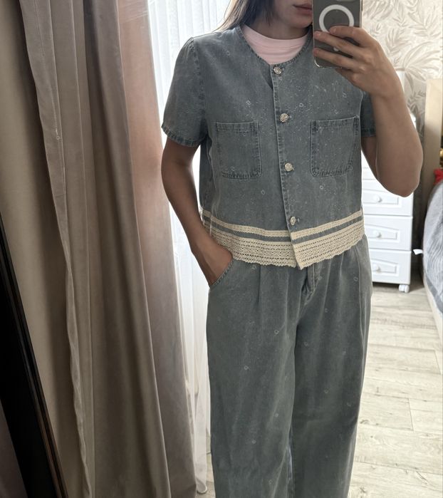 Джинсовая двойка женская