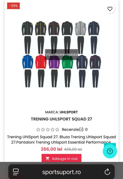 Trening UHL Sport Squad 27, marime XS
