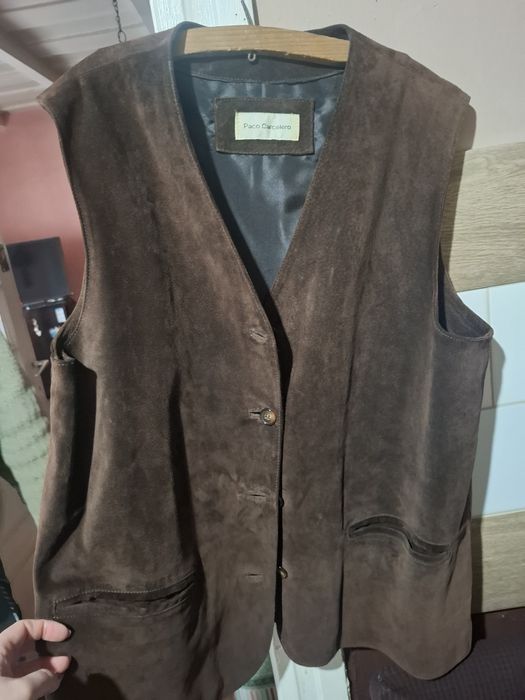 Vând vestă piele întoarsă Paco Carcelero!