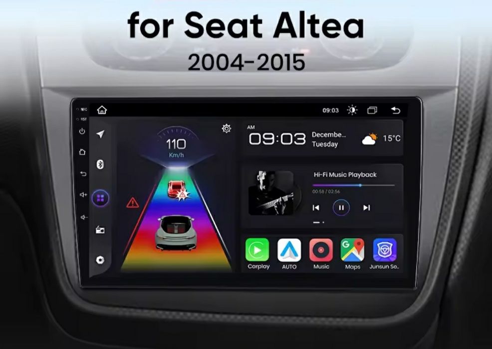 Navigatie Android dedicata SEAT ALTEA/TOLEDO (2004-2015)
