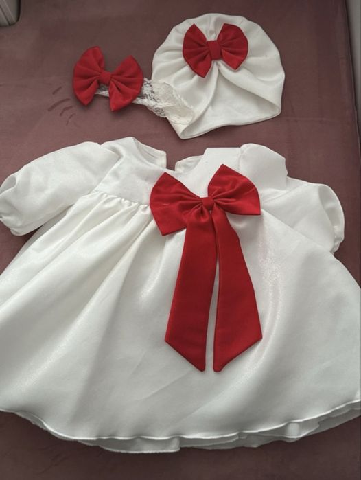 Set rochita, turban si bentita bebe