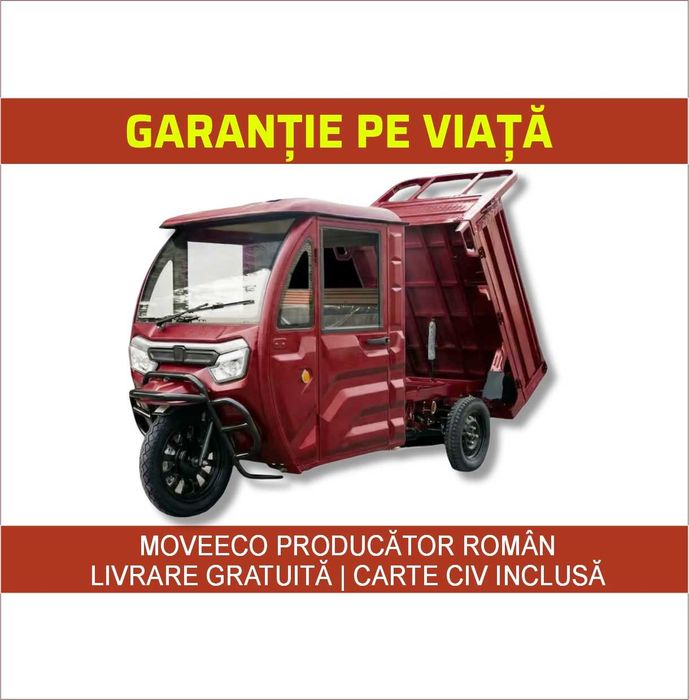 Triciclu Electric Cu Volan Model KH06 | 72V/58Ah | Fără Permis | Verde