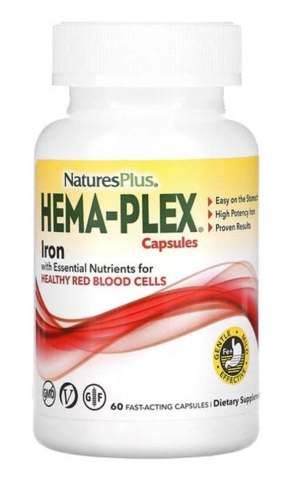 Hema-Plex, комплекс с железом, 60 капсул быстрого действия
