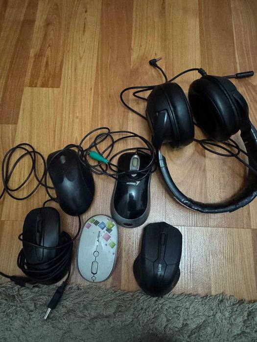 Проводные мыши + наушники игровые