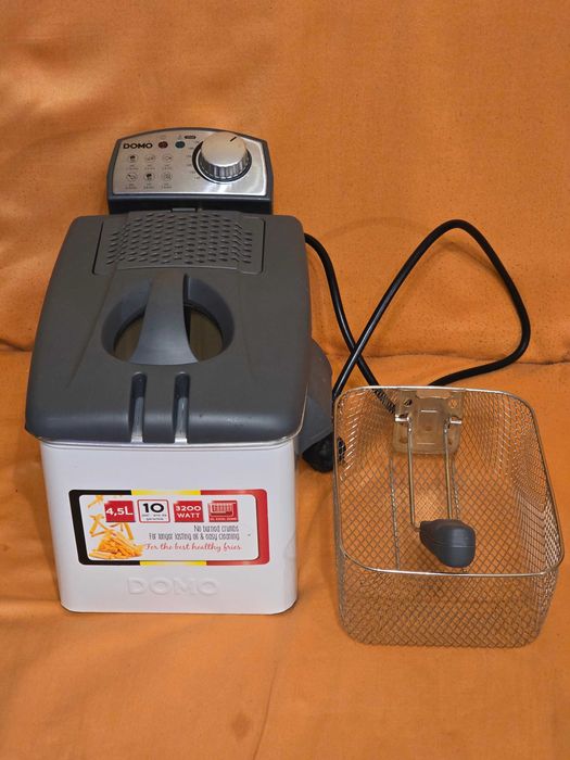 Friteuza Domo DO519FR, 4,5 L Alb/Negru