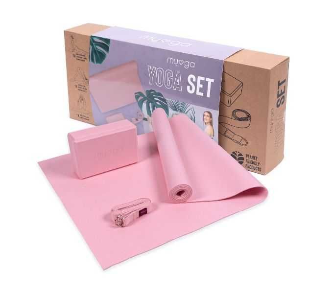 Set pentru yoga, Myga, Spuma EVA, Roz, NOU, sigilat