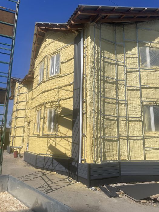 Утепление пенополиуретаном ппу термопеной.