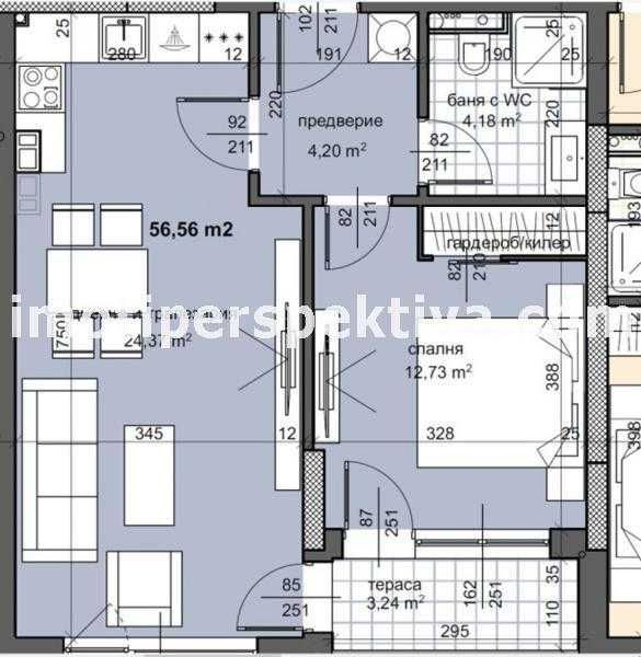 Продава се Двустаен апартамент в Пловдив, Тракия - 66 кв.м за 1546 €/кв.м - Снимка #1