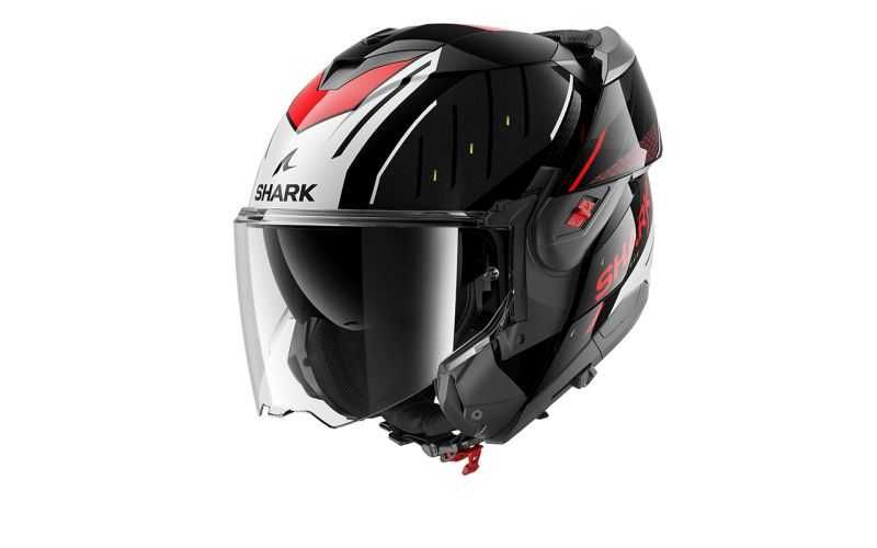 Модуларна Отваряема  мото каска за мотор SHARK OXO RYDGER Black/Red