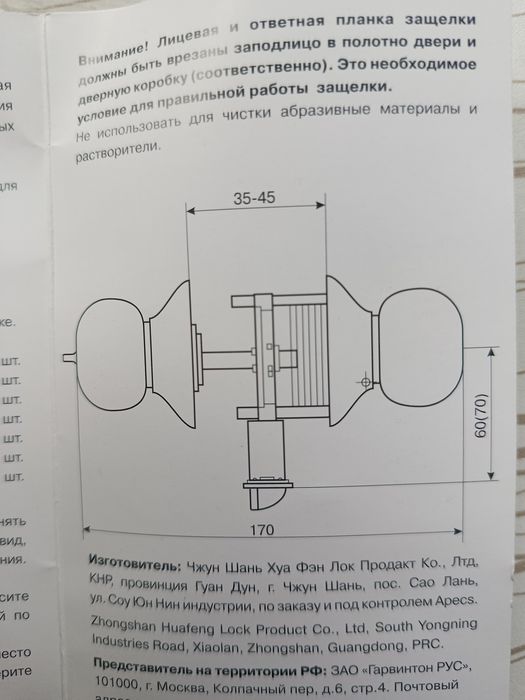 Дверные ручки с замком.
