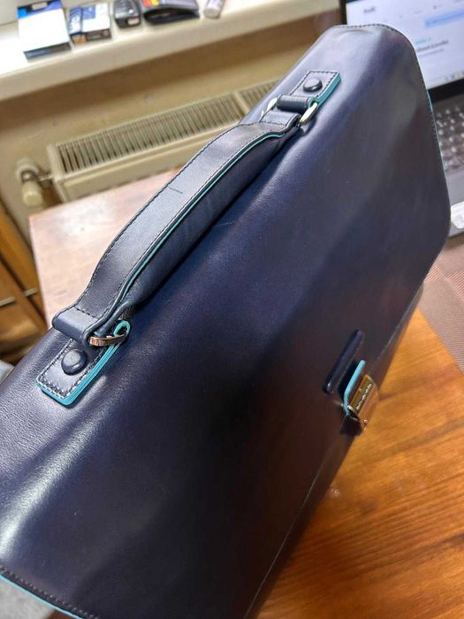 geanta laptop PIQUADRO piele naturala
