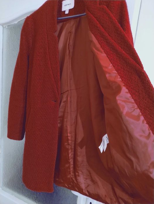 Палто 34 номер, вълна 50 %, яке Timeout бордо