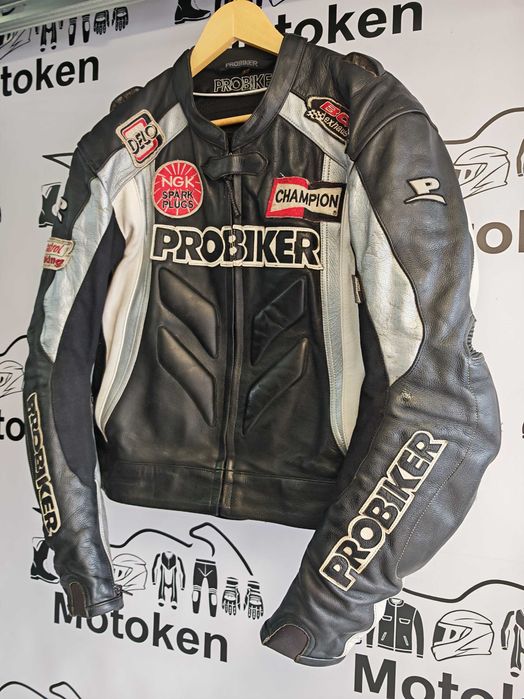 Costum moto piele Probiker cu cocoasa marime 54