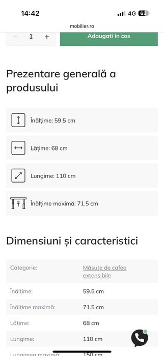 Masă extensibila