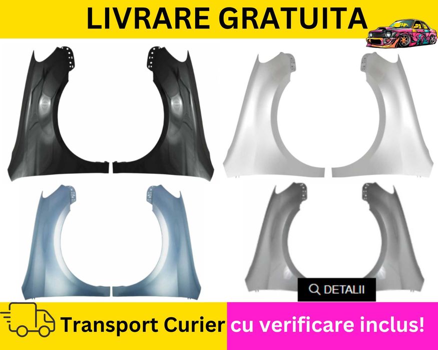 Aripi fata Volkswagen Golf VI 6 2008-2012 Hatchback Negru, Gri, Albastru, Albe la culoare VOPSITE