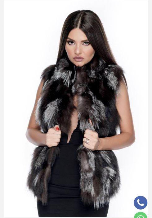 Vesta blana vulpe argintie