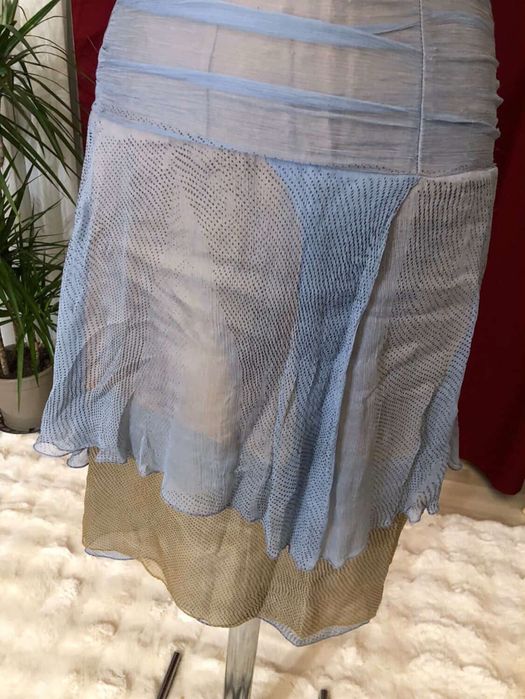 Rochie midi din matase naturala