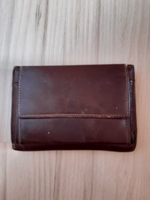 Портфейл, мъжки естествена кожа, цвят-бордо