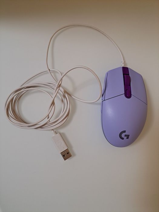 Гейминг мишка Logitech - G102 Lightsync, оптична, RGB, лилава