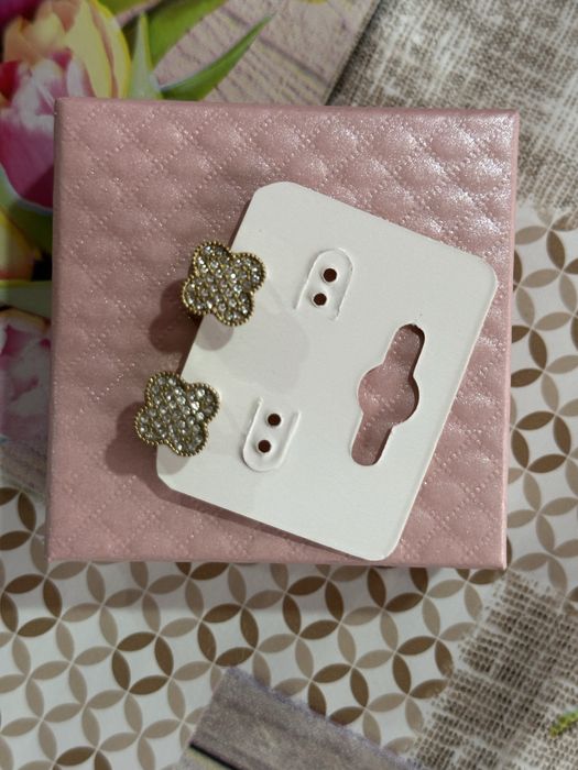 Двулицеви обеци от стомана-детелини