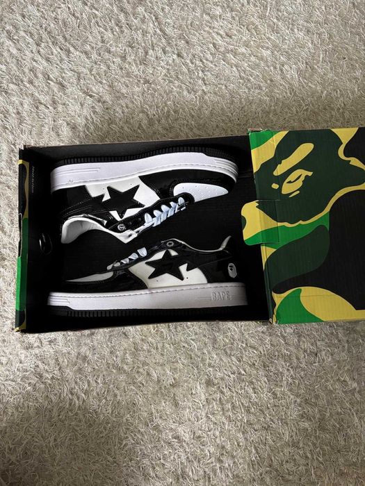 Bape Sta alb negru marimea 38