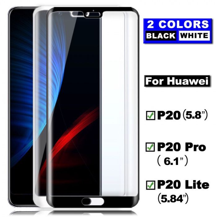 Folie sticla securizata 20D FULL GLUE pt Huawei P20, P20 lite, P20 Pro