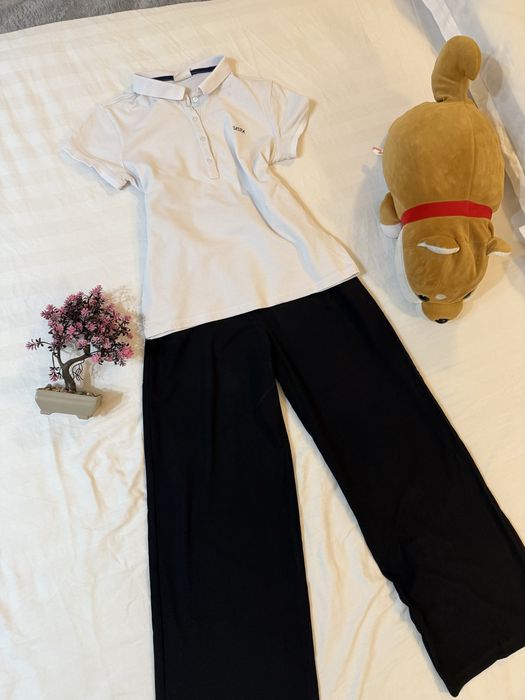 Белая кофта + брюки клёш, размер М