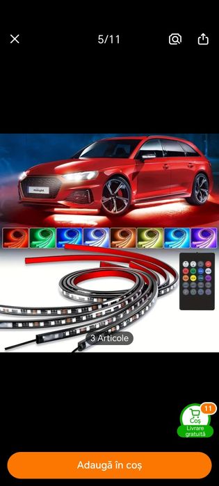 Luminile șasiului GM cu culori RGB, controlul muzicii și controlul wir