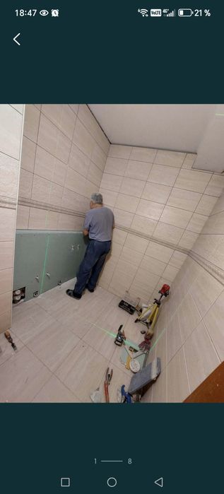 Кафельные работы кафельщик плиточник