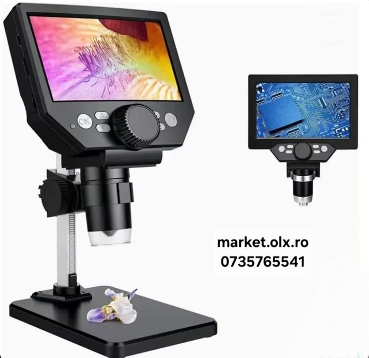 Microscop digital portabil LCD 4,3 inch iluminare led reglabila 1080P