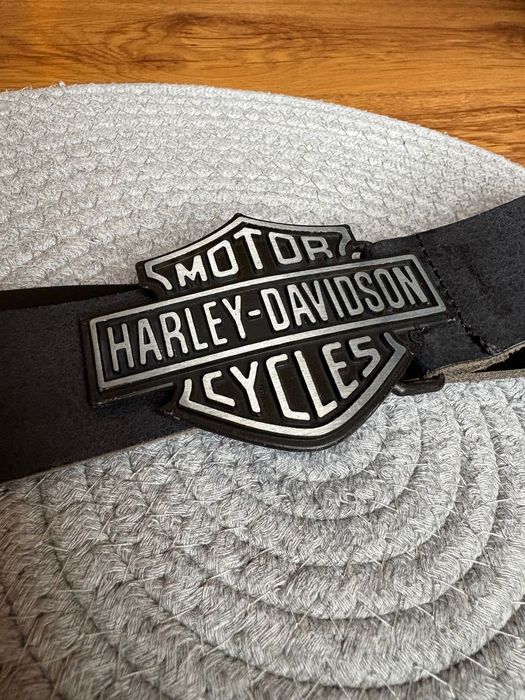 Чисто нов колан от естествена кожа Harley Davidson с голяма катарама