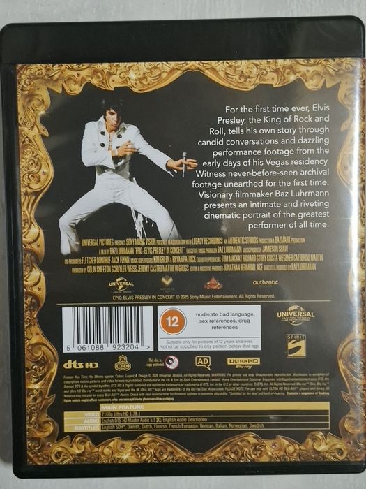 VÂND DVD Elvis Presley -documentar -,Baz Luhrmann’s EPiC: 4K ULTRA HD