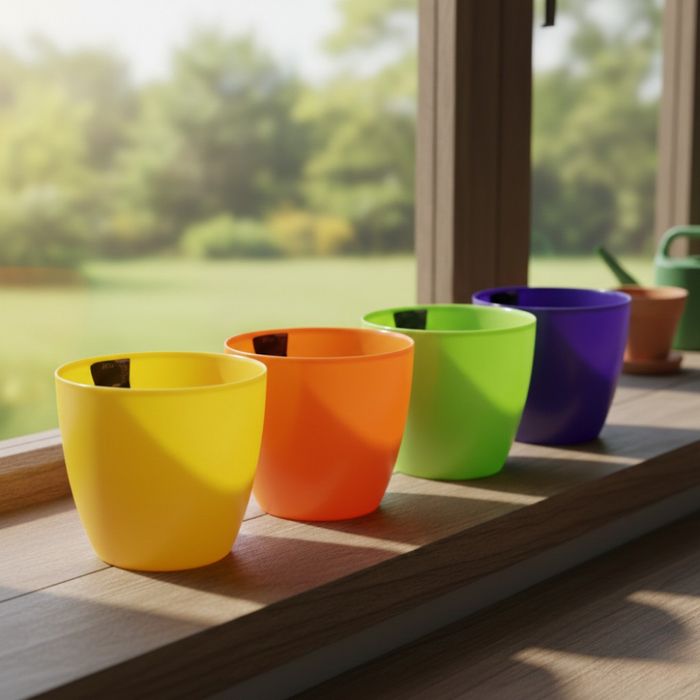 Саксия с поливна система Ø18×H16 см - за здрава коренова система