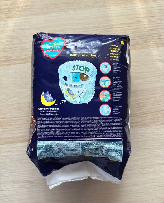 Пелени Pampers Night Pants размер 6 и Pampers Active Baby