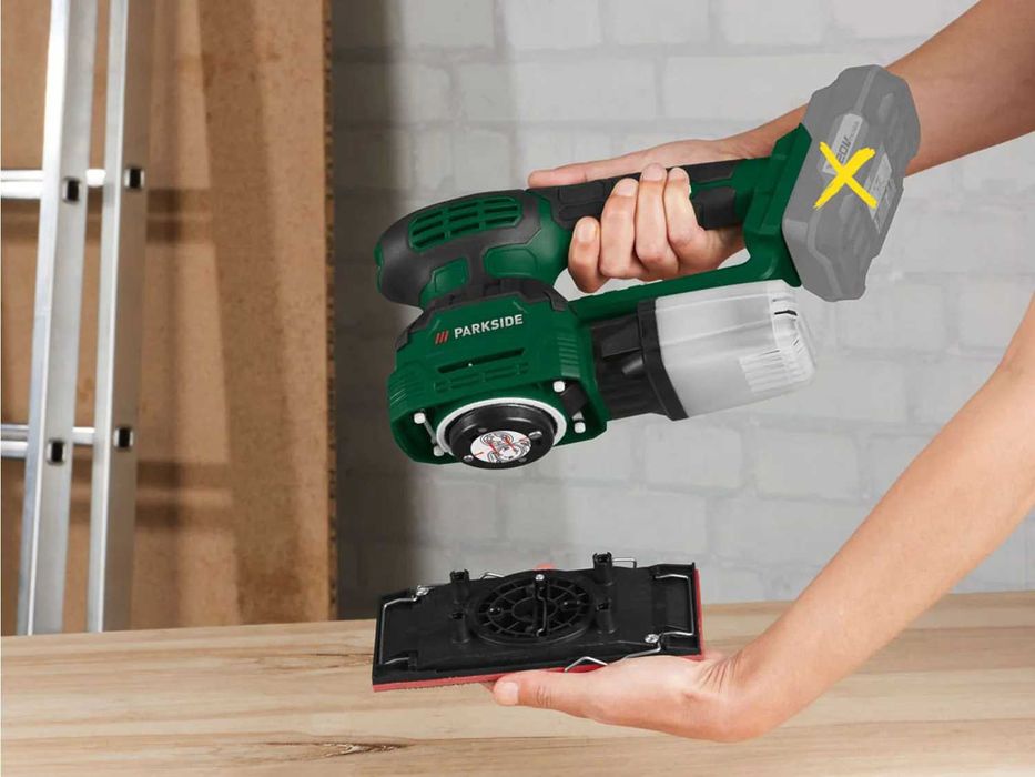 Нов Мултишлайф 3в1 Parkside Акумулаторен 20V Ексентър с Куфар